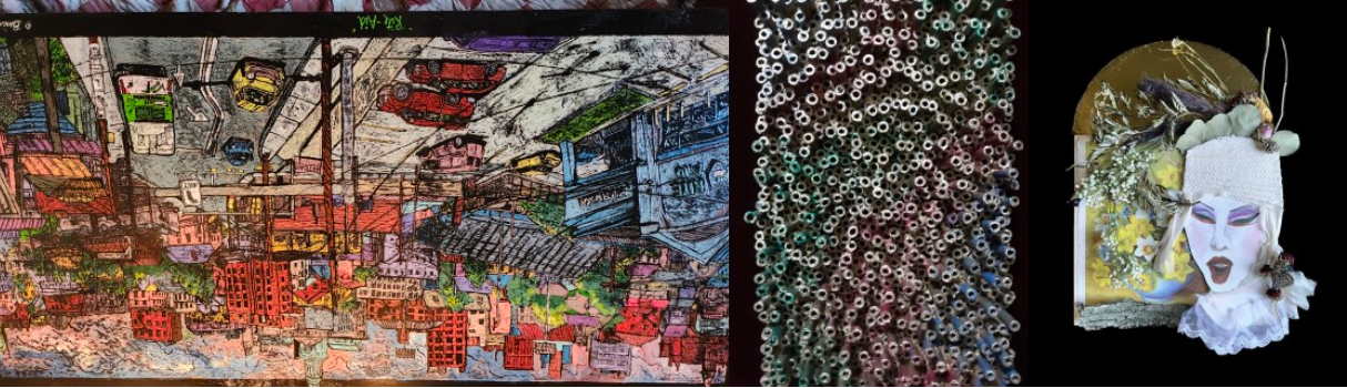 Collage of Mixed Media pieces