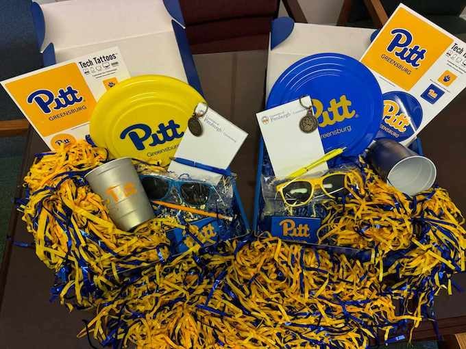 Selection of Pitt merchandise