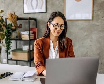 woman at computer